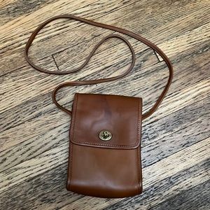 🔥RARE🔥COACH VINTAGE BRITISH TAN LEATHER BAG SCOOTER Crossbody